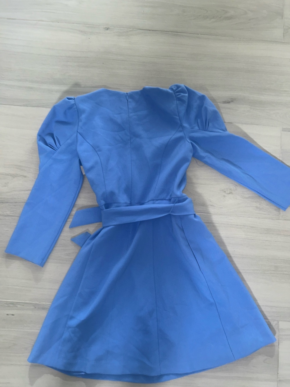 NEW Eliza J Dress tie belt A-line blue size 6 - Picture 9 of 10